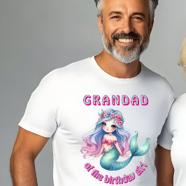 Vovô de sereia personalizada de camiseta de aniver