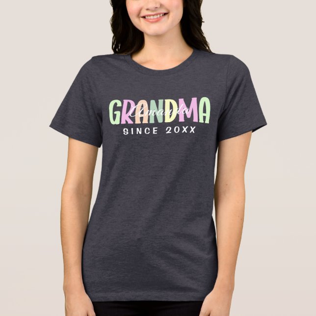 Vovó Desde 20XX Moderno Simples Personalizada (Frente)