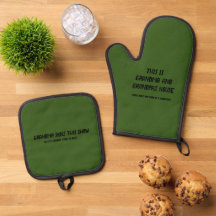 Vovó e vovô Engraçado Oven Mitt Set