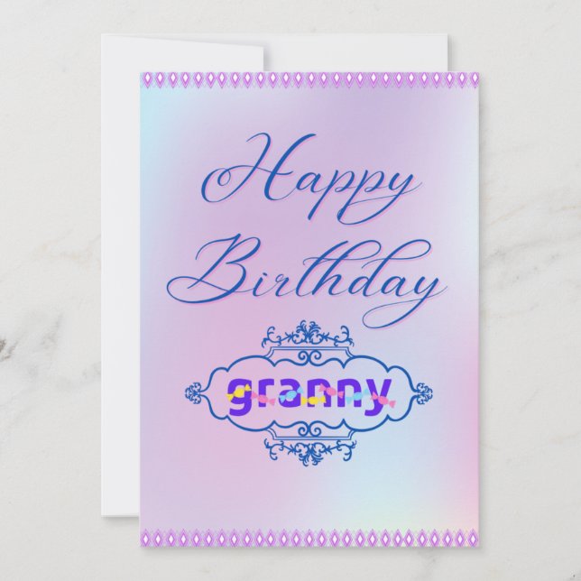 Vovó FELIZ DE ANIVERSÁRIO (vovó) (Frente)