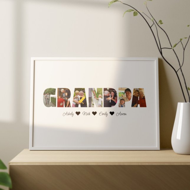 Vovô Foto Collage Poster 7 Fotografias (Criador carregado)