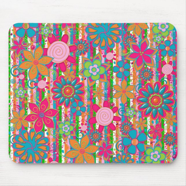 Vovô Garden Flowers Mousepad (Frente)