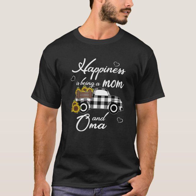 Vovó girassol Camisa A felicidade é ser mãe (Frente)
