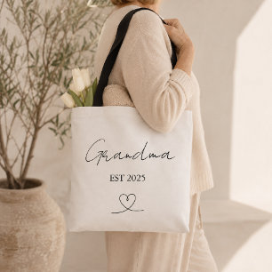 Vovó Minimalista Ano EST Bolsa Tote Personalizad