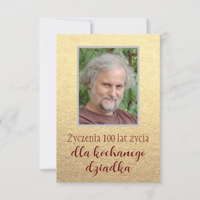 Vovô polonês aniversário kartka urodzinowa życzeni (Frente)