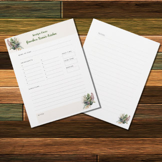 Vovó Recebe | Página Receita Personalizada Rústica