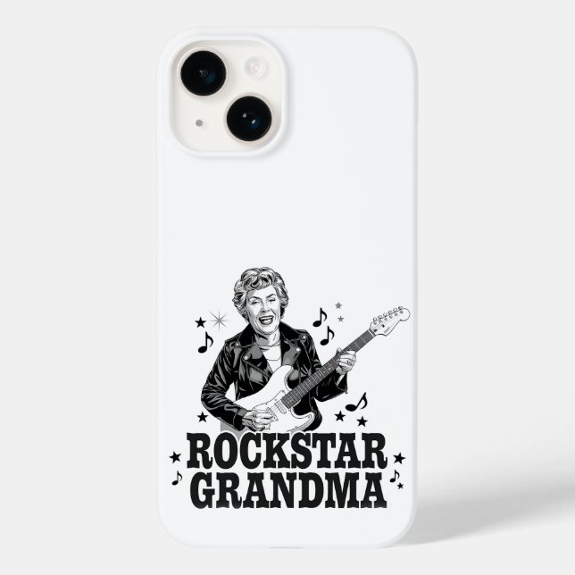 Vovó Rockstar - Design de Música Divertida e Retro (Verso)