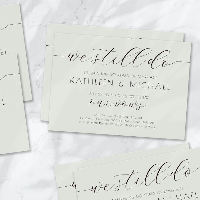 Vow Renewation Convite Elegante Ainda Fazemos (Criador carregado)