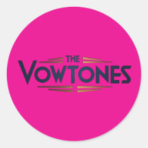 Vowtones - Etiquetas de logotipo (rosa)