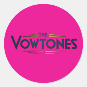 Vowtones - Etiquetas de logotipo (rosa)