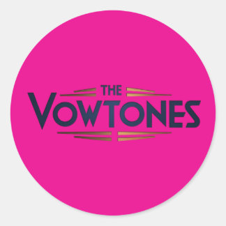Vowtones - Etiquetas de logotipo (rosa)