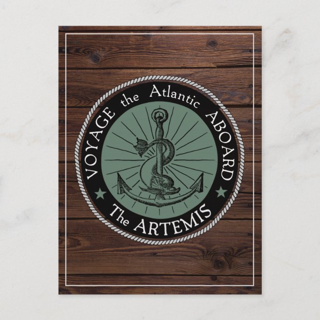 Voyage a bordo do cartão postal Artemis (Frente)