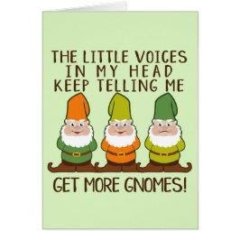 Vozes Pequenas Recebem Mais Gnomos Cartão de Sauda