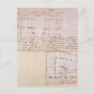 W.23r Esboço arquitetônico com notas