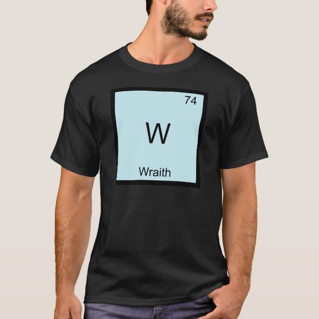 W - Espectro Camiseta engraçada com símbolo de ele (Frente)