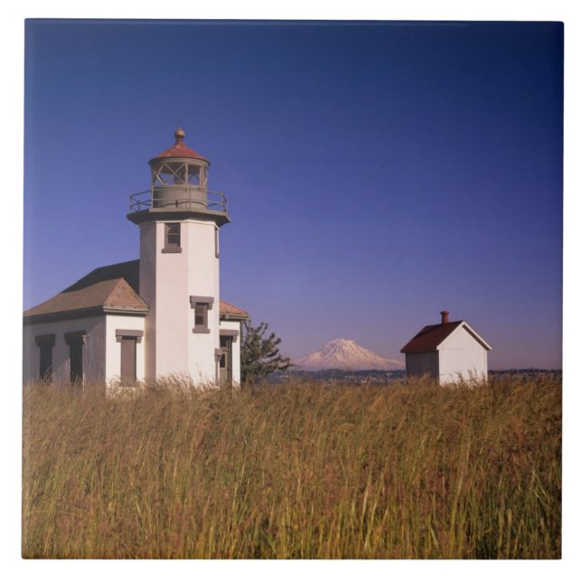 WA, Ilha Maury, Farol Point Robinson, (Frente)