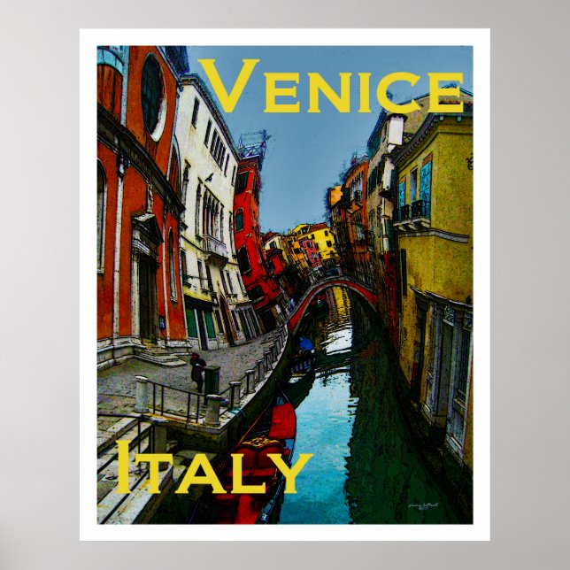 Wacky Travel Posters - Venice Italy (Frente)