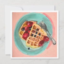 Waffles e Frutas Vermelhas
