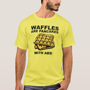 Waffles Panquecas Com Abdômen Engraçado Camiseta