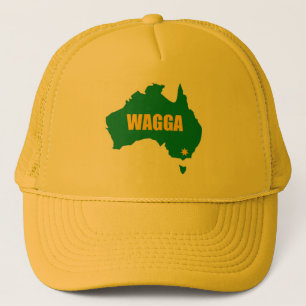 Wagga boné verde e Dourado de Wagga do mapa