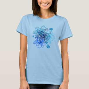 Wahine Lace Hawaiian Orchid Camisetas