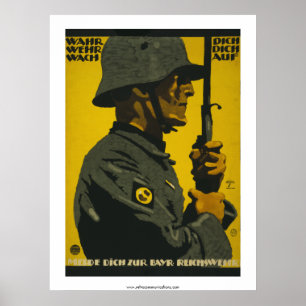 Wahr Dich - poster alemão da Primeira Guerra