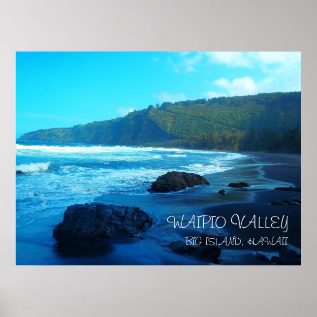 Waipio Valley Big Island Hawaii poster cênico (Frente)
