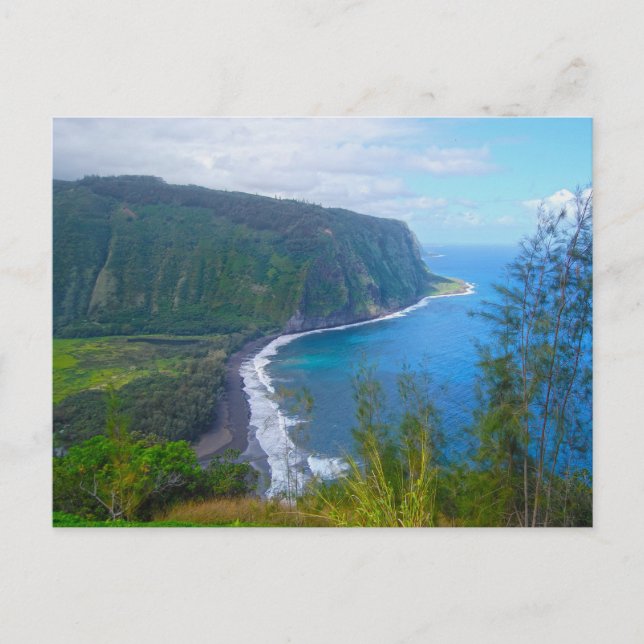 Waipio Valley Lookout, Big Island, cartão postal d (Frente)