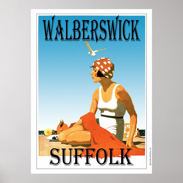 Walberswick Suffolk Vintage Beach Poster (Frente)