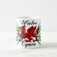 Wales, Cymru, caneca de Galês com dragão &