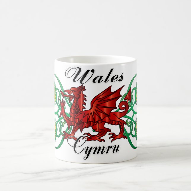 Wales, Cymru, caneca de Galês com dragão & (Centro)