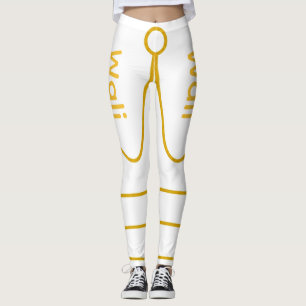 Wali em letras douradas leggings