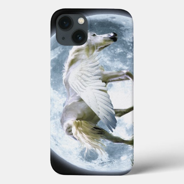 Walking Pegasus & Full Moon Fantasy Art Case (Verso)