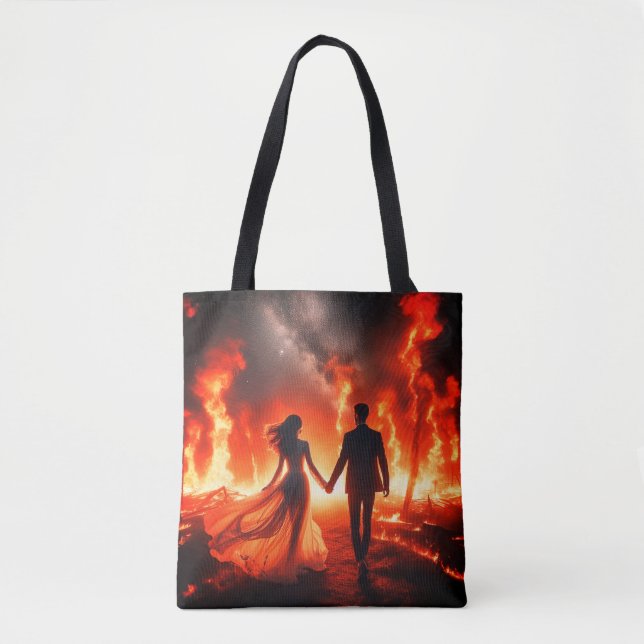 Walking Through the Fire on a Reusable Tote Bag (Frente)
