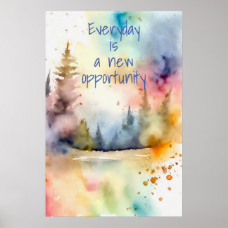 Wall Art Motivation Watercolor Poster 3