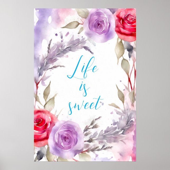 Wall Art Motivation Watercolor Poster 7 (Frente)