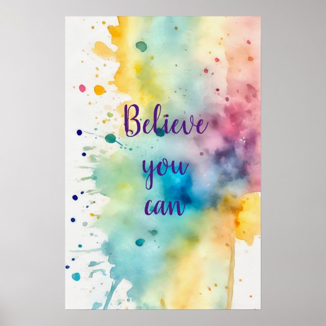 Wall Art Motivational Watercolor Poster 10 (Frente)