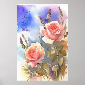 Wall Art Motivational Watercolor Poster 100