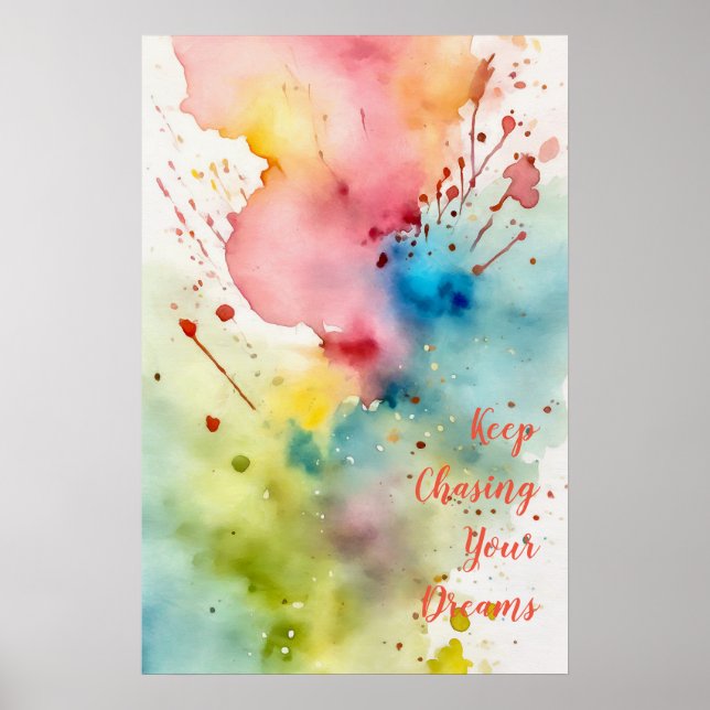 Wall Art Motivational Watercolor Poster 11 (Frente)