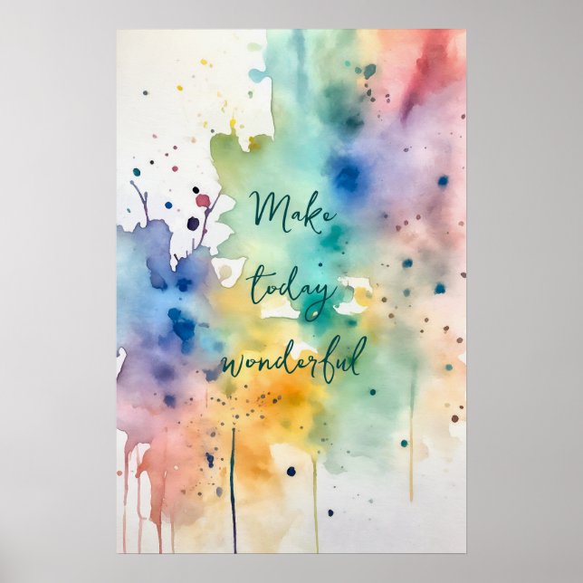 Wall Art Motivational Watercolor Poster 12 (Frente)