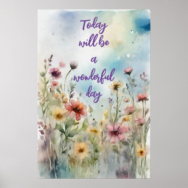 Wall Art Motivational Watercolor Poster 19 (Frente)