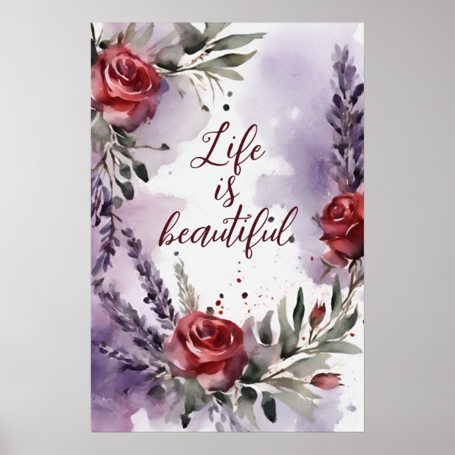 Wall Art Motivational Watercolor Poster 22 (Frente)