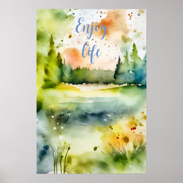 Wall Art Motivational Watercolor Poster 26 (Frente)