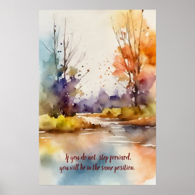 Wall Art Motivational Watercolor Poster 37 (Frente)