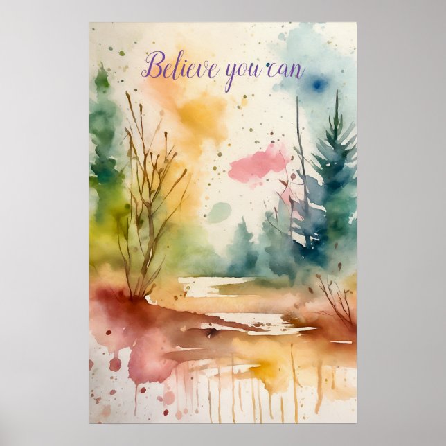 Wall Art Motivational Watercolor Poster 39 (Frente)
