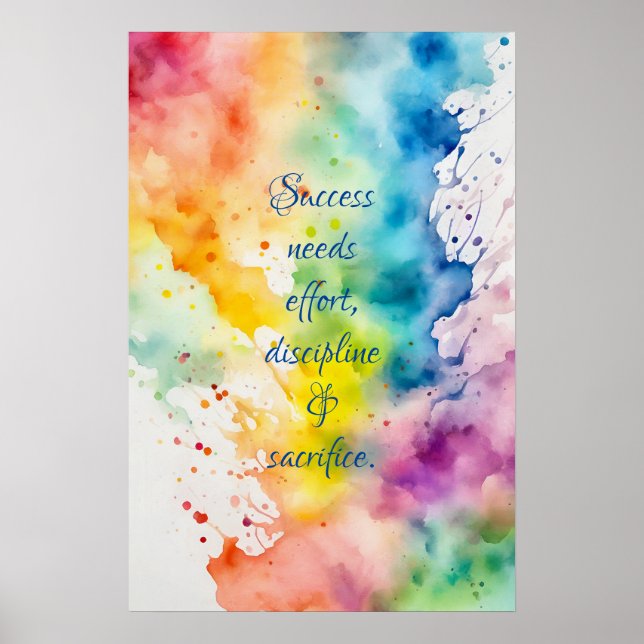 Wall Art Motivational Watercolor Poster 48 (Frente)