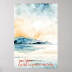 Wall Art Motivational Watercolor Poster 50