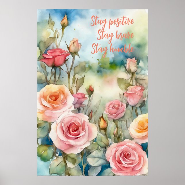 Wall Art Motivational Watercolor Poster 64 (Frente)
