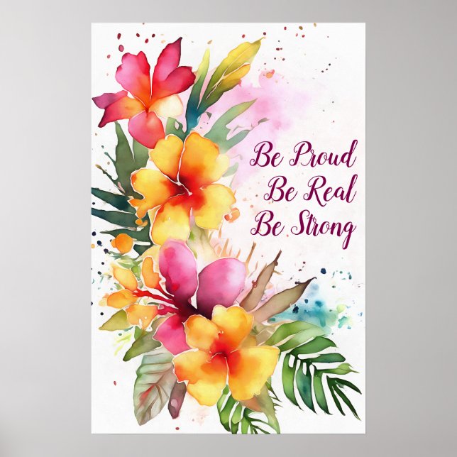 Wall Art Motivational Watercolor Poster 79 (Frente)
