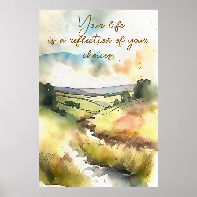 Wall Art Motivational Watercolor Poster 91 (Frente)